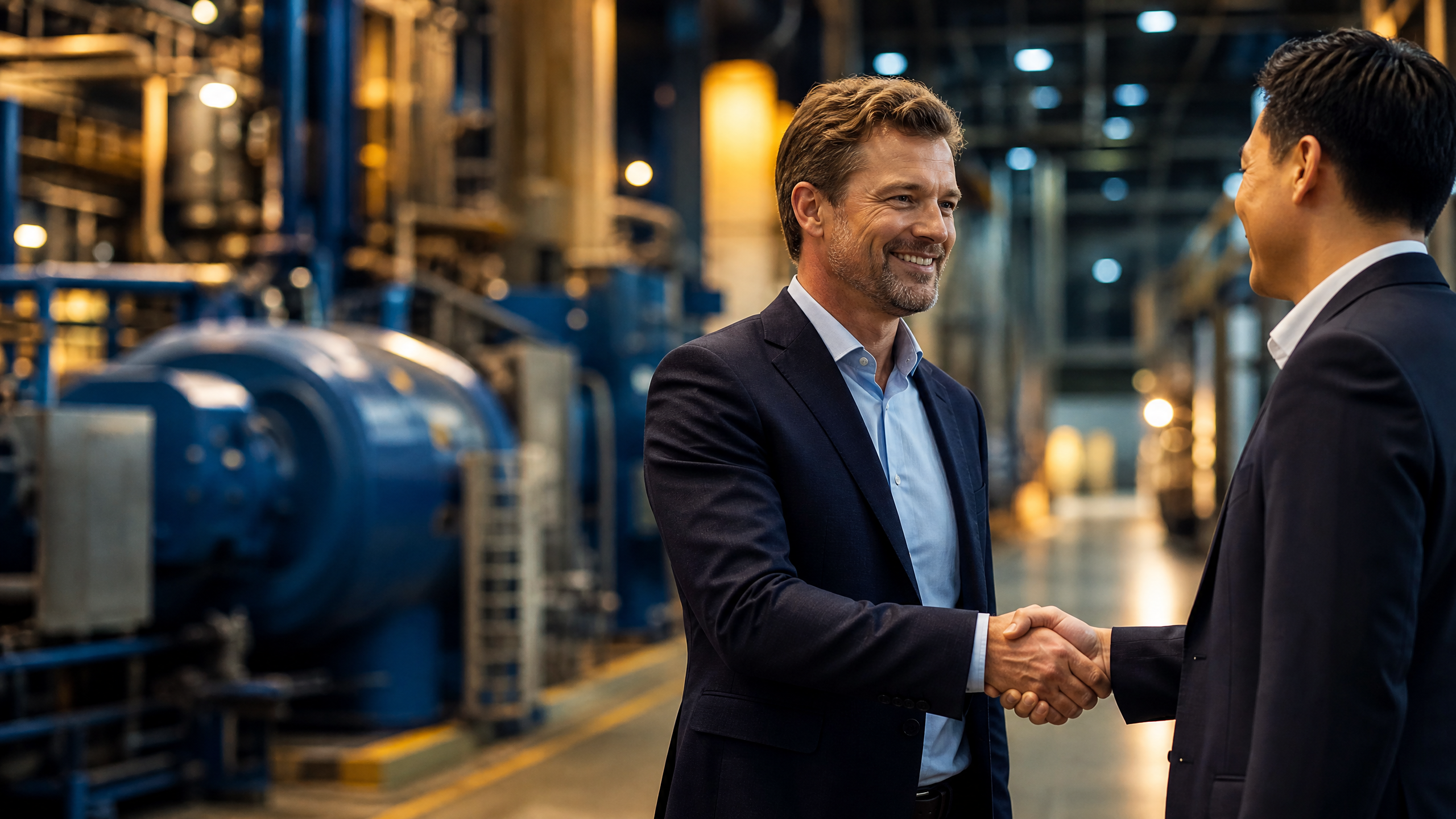Business partnership in an industrial plant