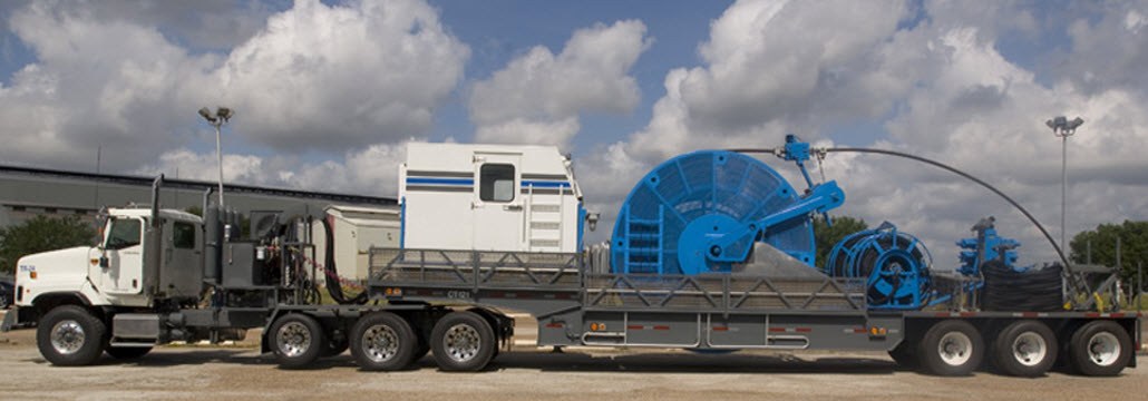 Heavy-duty field equipment on site